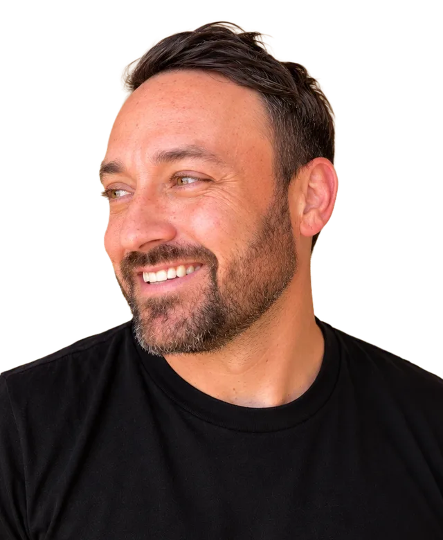 Sammy Panice, founder of Panicci Ventures, smiling in a black tee